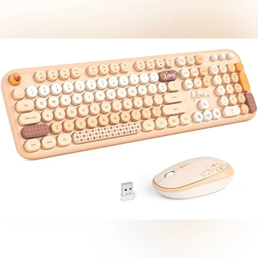 Thai Tea Wireless Keyboard & Mouse 💻🧡